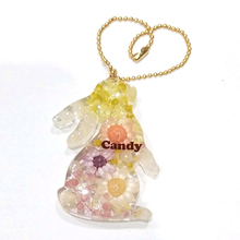 Thumb resin rabbit charm